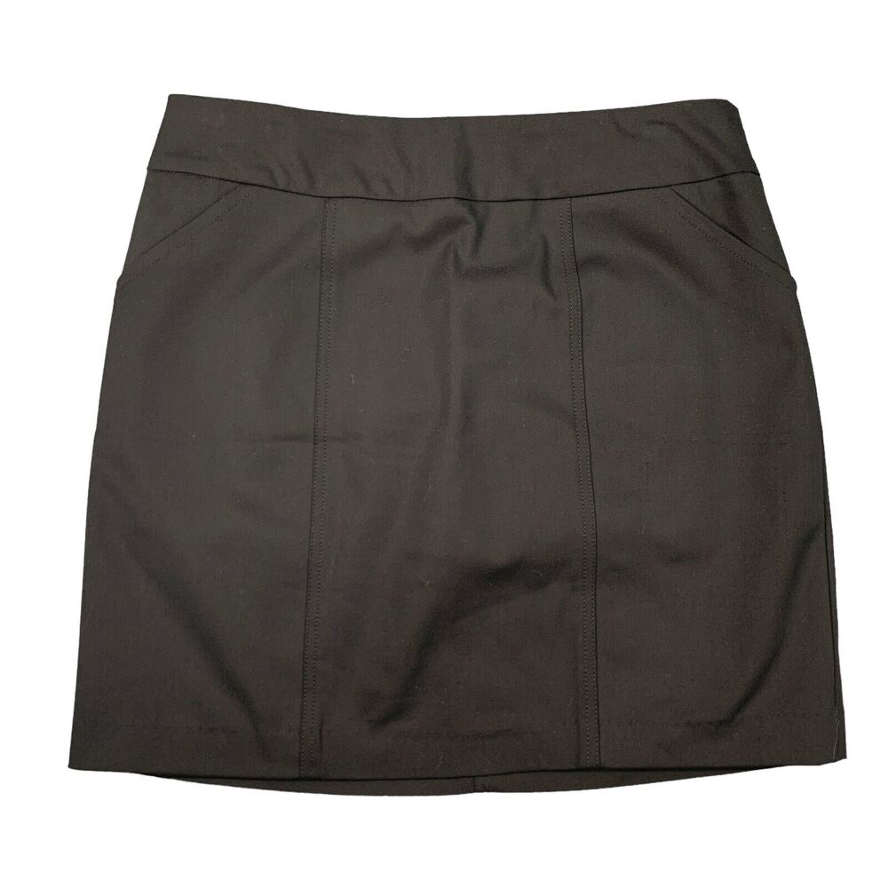 Vintage Spitfire Mini Skort Womens PL Large Petite Black Back Zip Pockets Shorts